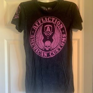 Womens Affliction Short Sleeve Shirt
